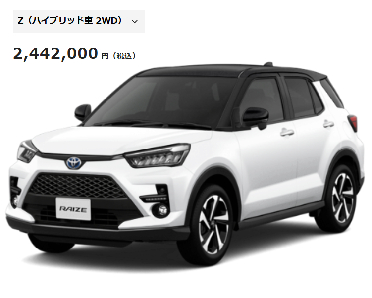 ライズハイブリッドZ　グレード