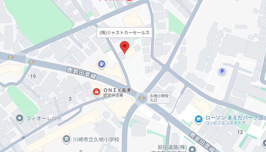 ジャストカーセールス　マップ