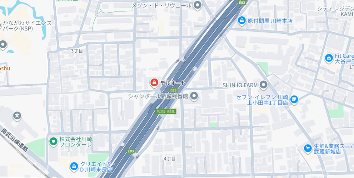 デルオート　グーグルマップ