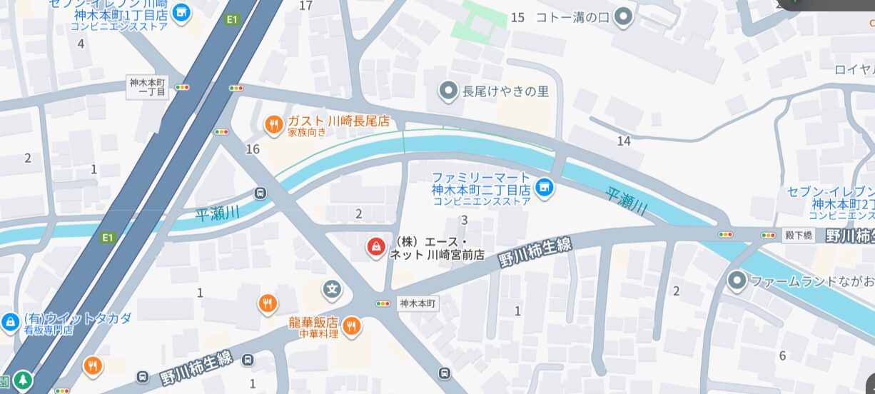 エースネット川崎宮前　グーグルマップ