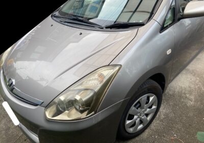 銀色のトヨタのウィッシュ